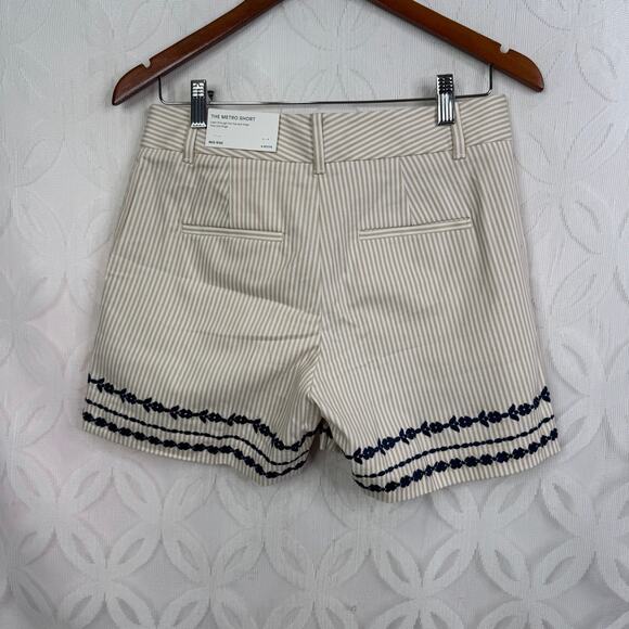 5 for $25| Ann Taylor Petite The Metro Striped Mid Rise Short Size 4 NWT - Picture 4 of 10